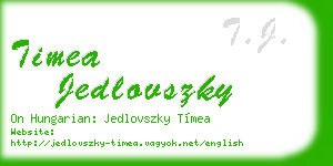 timea jedlovszky business card