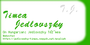 timea jedlovszky business card